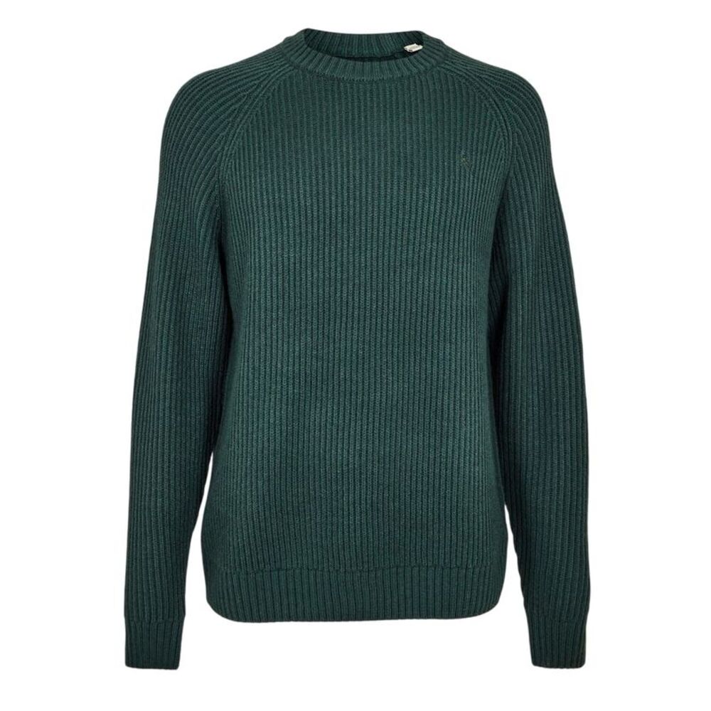 Jack Wills Mens Ribbed Crew Neck Sweater / Evergreen